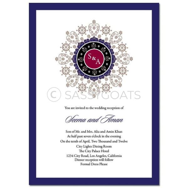 Indian Wedding Invitation - Enchanting Emblem