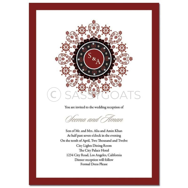Indian Wedding Invitation - Enchanting Emblem