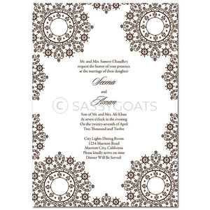 Indian Wedding Invitation - Filigree Lace
