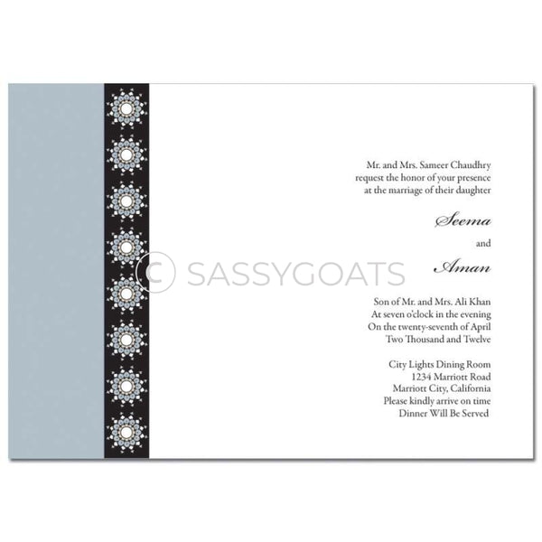 Indian Wedding Invitation - Formal Bar