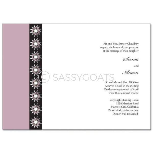 Indian Wedding Invitation - Formal Bar