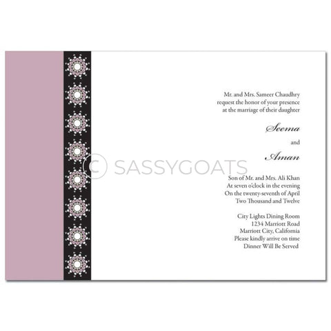 Indian Wedding Invitation - Formal Bar
