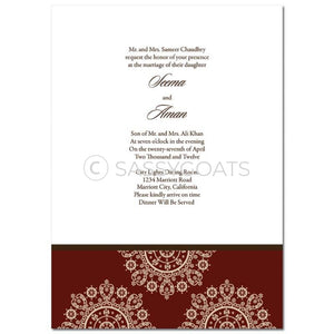 Indian Wedding Invitation - Framed Filigree