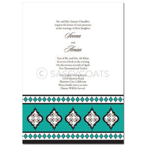 Indian Wedding Invitation - Framed Lanterns
