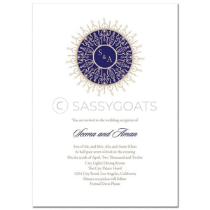 Indian Wedding Invitation - Henna Medallion