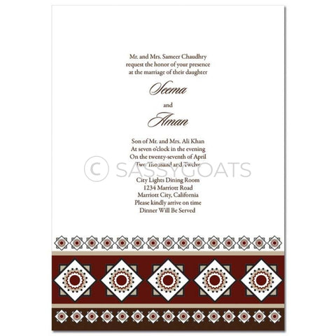 Indian Wedding Invitation - Magestic Tile