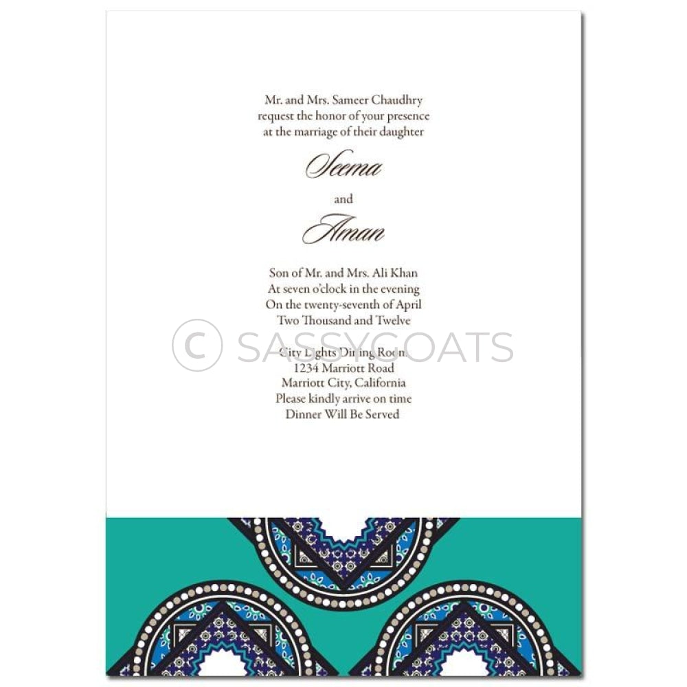 Indian Wedding Invitation - Mystic Mosaic