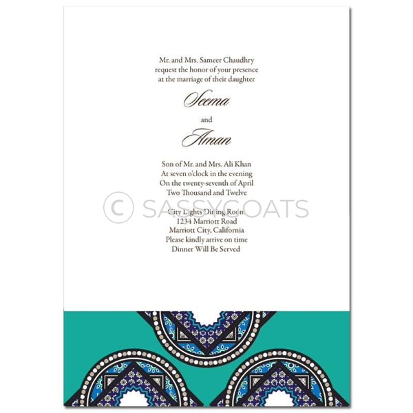 Indian Wedding Invitation - Mystic Mosaic