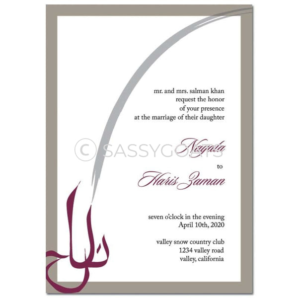 Indian Wedding Invitation - Nikaah Flourish