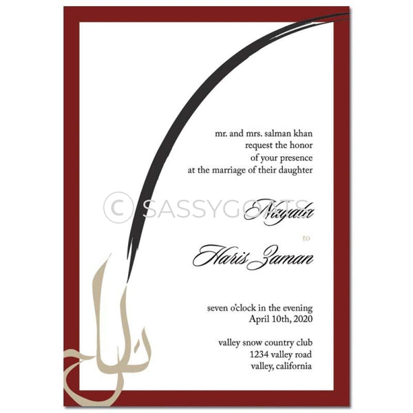 Indian Wedding Invitation - Nikaah Flourish