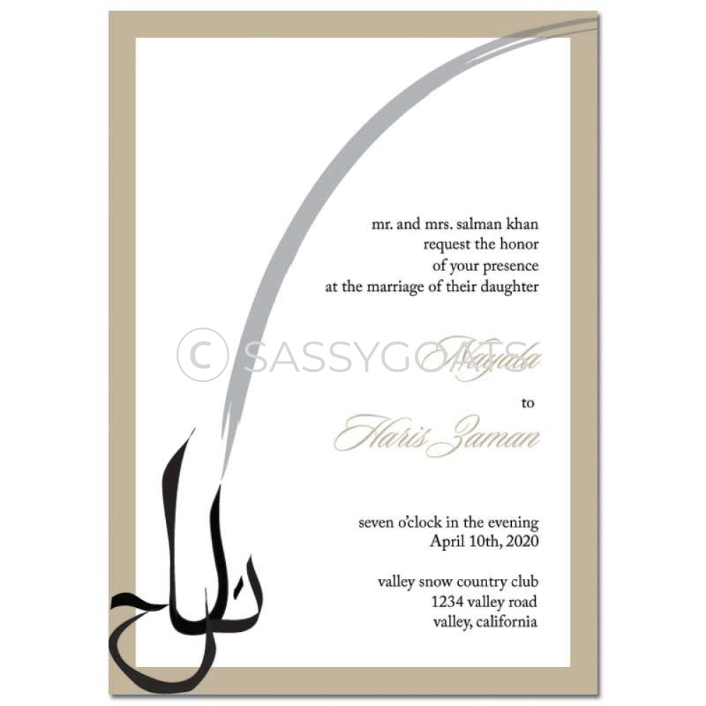 Indian Wedding Invitation - Nikaah Flourish