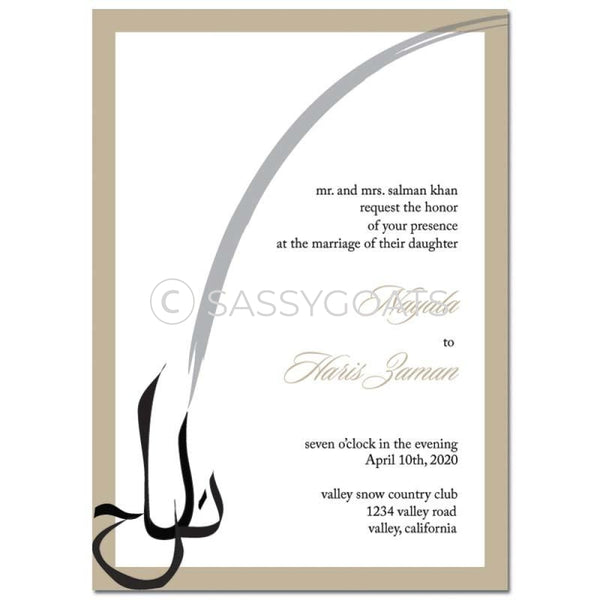Indian Wedding Invitation - Nikaah Flourish