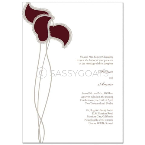 Indian Wedding Invitation - Paisley Henna