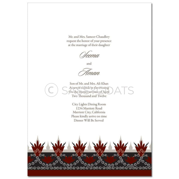 Indian Wedding Invitation - Regal Border
