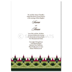 Indian Wedding Invitation - Regal Border