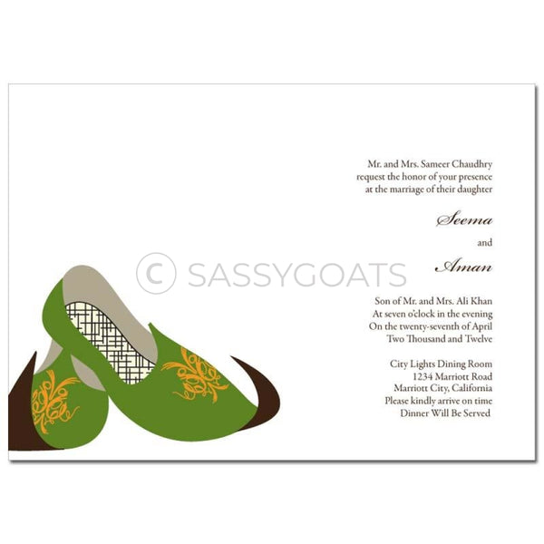 Indian Wedding Invitation - Royal Slippers