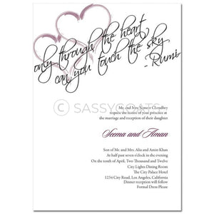 Indian Wedding Invitation - Rumi Hearts