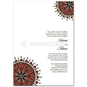 Indian Wedding Invitation -Sparkly Corners