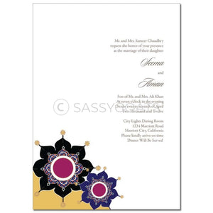 Indian Wedding Invitation - Sparkly Pendants