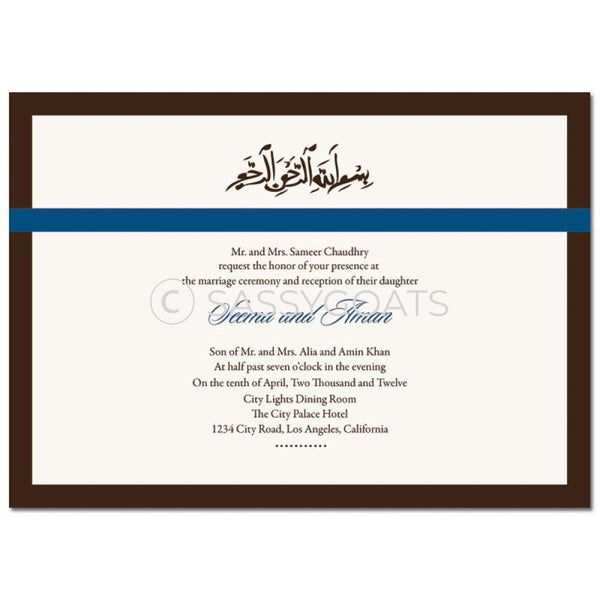 Indian Wedding Invitation - Tribal Script