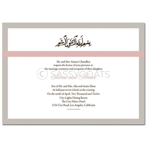 Indian Wedding Invitation - Tribal Script