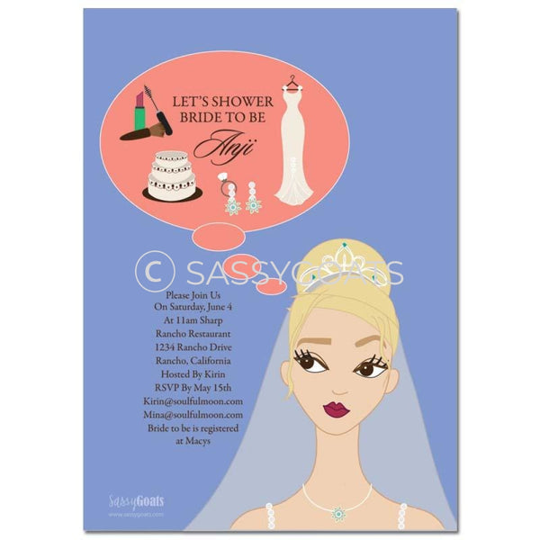 Online Invitation - Blonde Bridal Shower Digital Planner