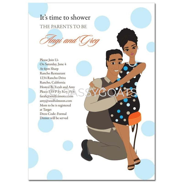 Test African American Baby Shower Invitation - Hugs