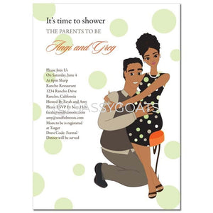 Test African American Baby Shower Invitation - Hugs